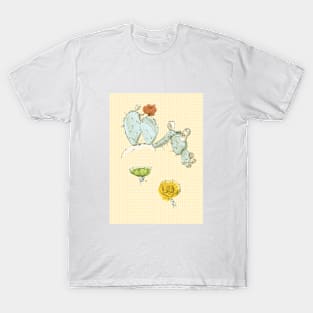 Colorful botanical 2 cactus T-Shirt